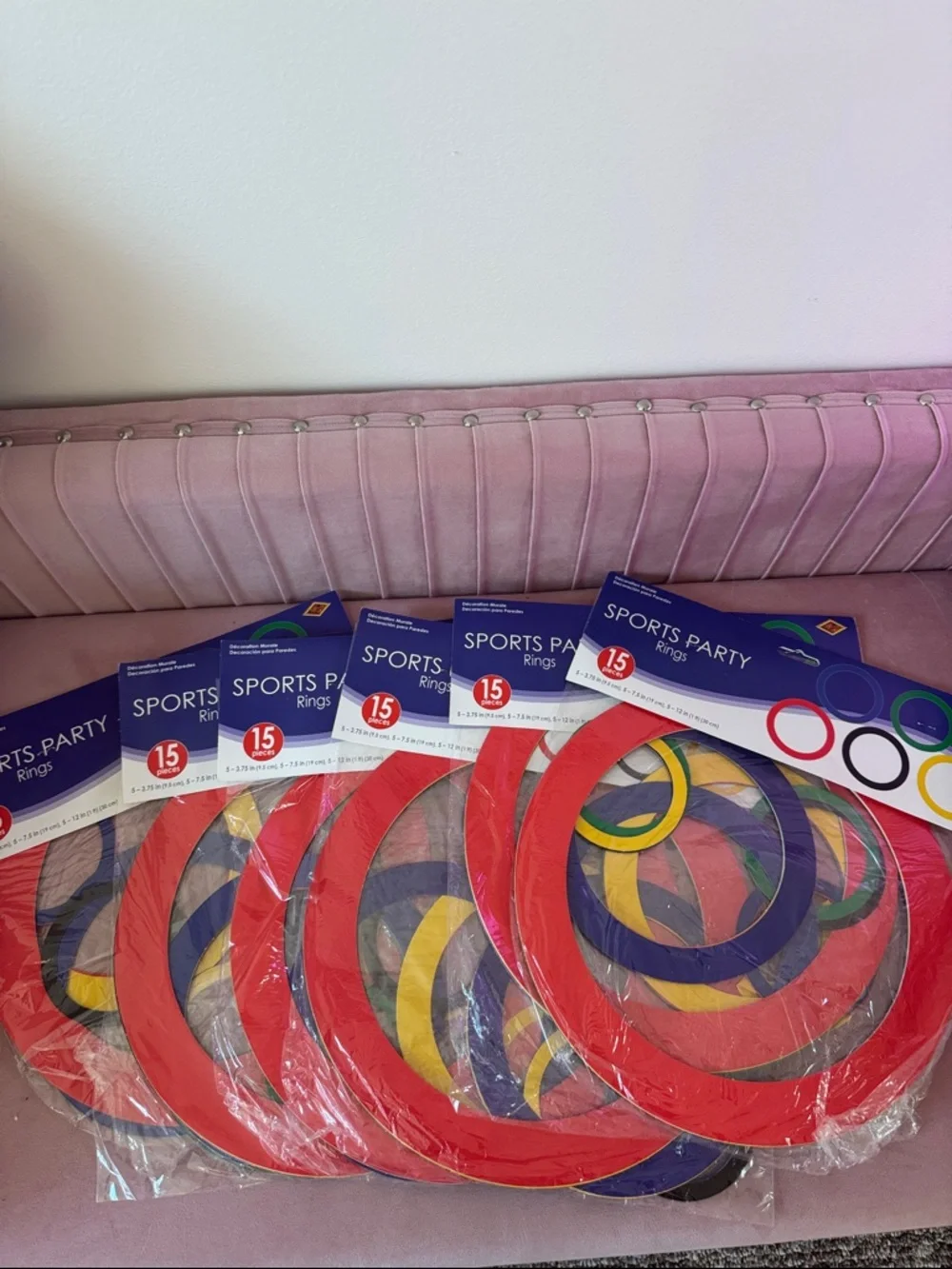 Unbranded Red Sports Party Rings - Pack of 15. Total of (6). NWT